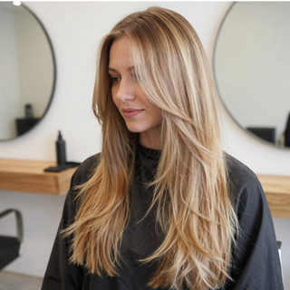 Balayage langt hår