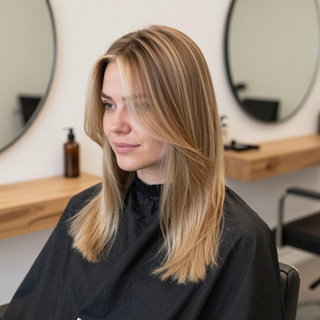 Balayage skulderlangt hår